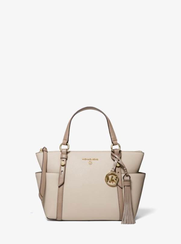 Damske Prenosná Taška Michael Kors Sullivan Small Two-Tone Saffiano Leather Top-Zip Marhule - Kabelky Michael Kors Obchod | WSMOP-0536